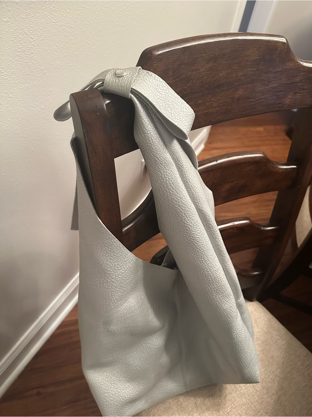 Urban Outfitters Light Grey Knotted Shoulder Bag